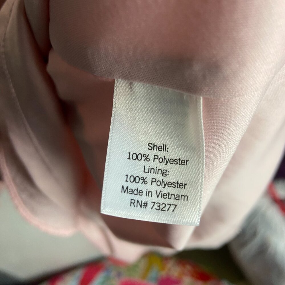 LC Lauren Conrad Plus Size 2x Button Front Shirt Light Pink Embossed Floral Work - Picture 4 of 7